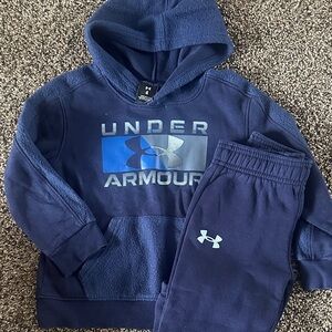 Under Armour Navy Blue Hoodie and Jogger Set - Boys